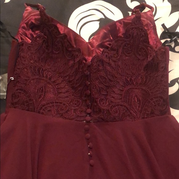 Burgundy maxi dress - Picture 4 of 4